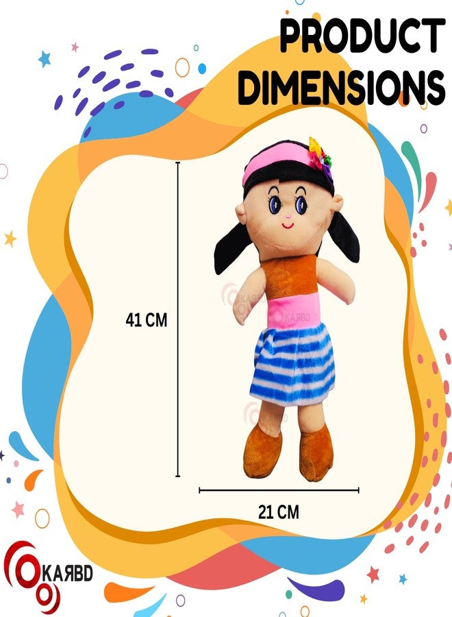 KARBD Rag Doll Super Soft Fabric Textile Cloth Cute Stuffed Girl Doll Washable Huggable Cuddly Plush Toy for Toddlers Babies Kids Girls Children - Image 5